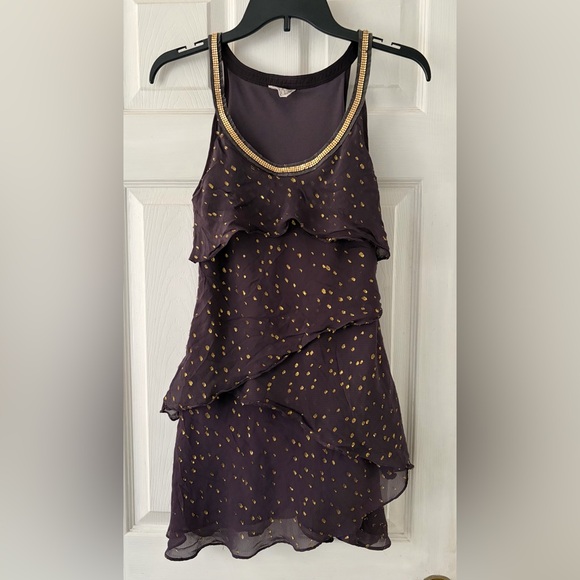 Free People Dresses & Skirts - Free People Purple and Gold Mini Dress